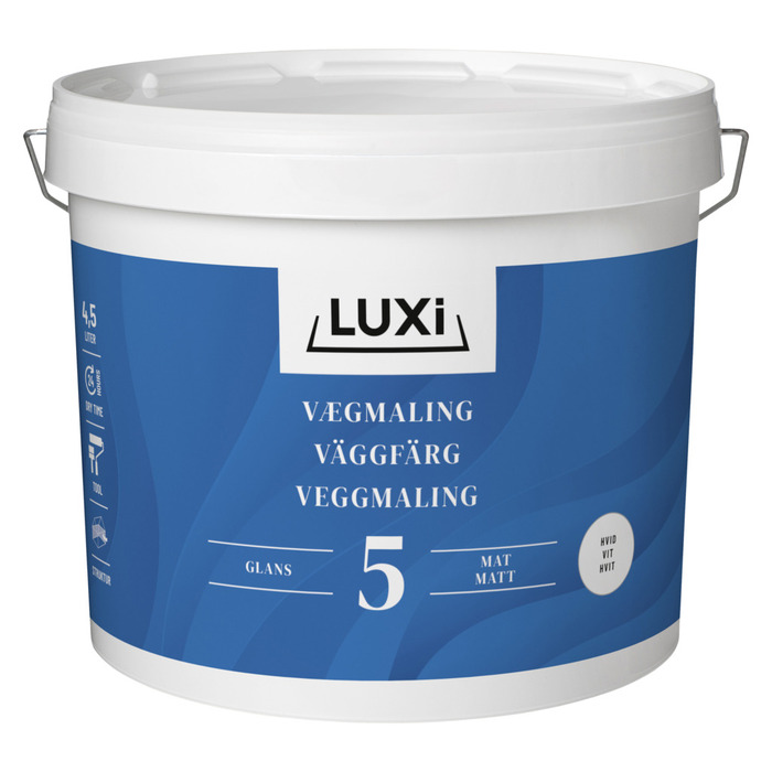 Strukturfärg Vit 4,5 L Luxi